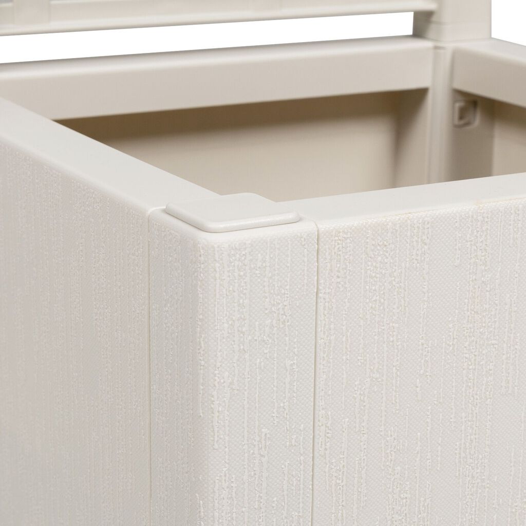 vidaXL Κήπος Γλάστρα με Πλέγμα Λευκό 36x36x140 εκ PP