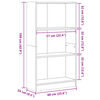 vidaXL Βιβλιοθήκη Καπνιστή Δρυς 60x24x109 εκ. από Επεξεργασμένο Ξύλο