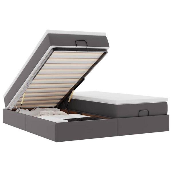 vidaXL &Omicron;&theta;&omega;&mu;&alpha;&nu;&iota;&kappa;ό &kappa;&rho;&epsilon;&beta;ά&tau;&iota; &mu;&epsilon; &sigma;&tau;&rho;ώ&mu;&alpha;&tau;&alpha; &Gamma;&kappa;&rho;&iota; 160x200cm Faux Leather