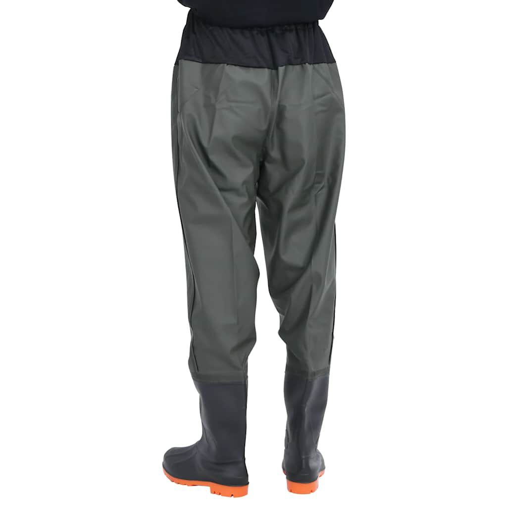 vidaXL Waist Waders με μπότες σκούρο πράσινο μέγεθος 39