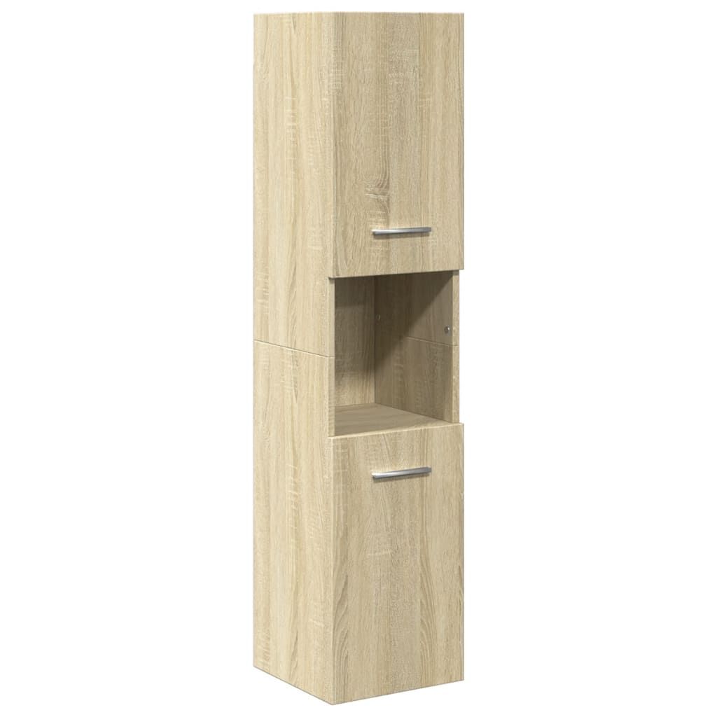 vidaXL Στήλη Μπάνιου Sonoma Δρυς 30 x 30 x 130 εκ. από Επεξ. Ξύλο