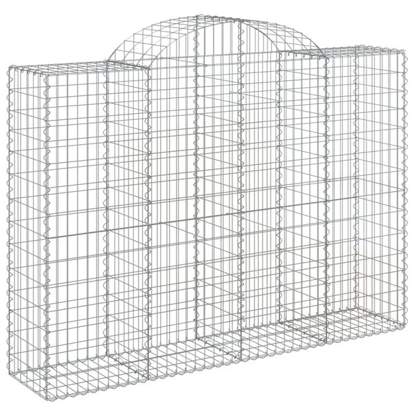 vidaXL Συρματοκιβώτια Τοξωτά 8 τεμ. 200x50x140/160 εκ. Γαλβαν. Ατσάλι