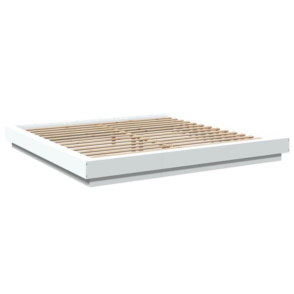 vidaXL Πλαίσιο Κρεβατιού Λευκό 180 x 200 εκ. Επεξεργ. Ξύλο