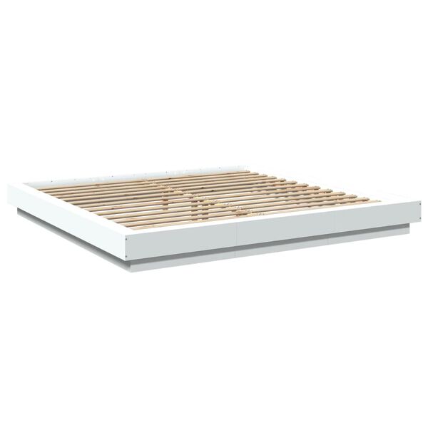 vidaXL Πλαίσιο Κρεβατιού Λευκό 180 x 200 εκ. Επεξεργ. Ξύλο