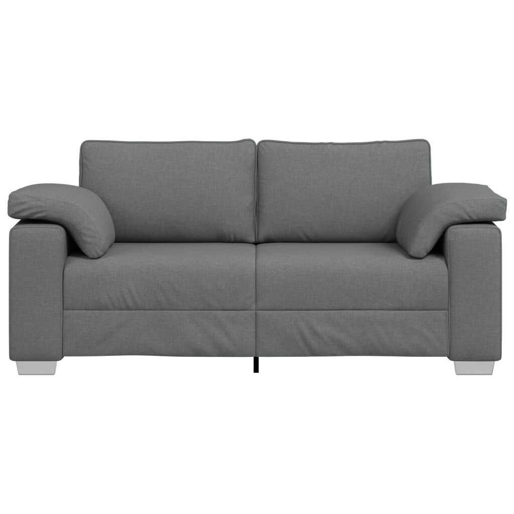 vidaXL Καναπέδες Loveseat Σκούρο Γκρι 140 εκ Υφάσματος