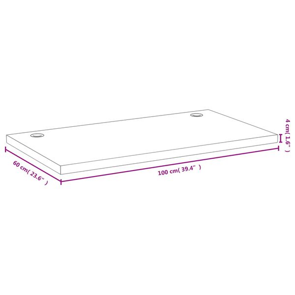 vidaXL Επιφάνεια Γραφείου 100 x 60 x 4 εκ. από Μπαμπού