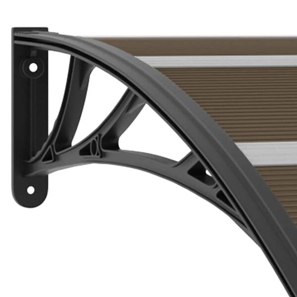 vidaXL Στέγαστρο Πόρτας Μαύρο 240 x 100 εκ. Πολυανθρακικό