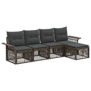 vidaXL &Sigma;&epsilon;&tau; &Kappa;&alpha;&nu;&alpha;&pi;έ &Kappa;ή&pi;&omicron;&upsilon; 5 pcs &Gamma;&kappa;&rho;&iota; &sigma;&upsilon;&nu;&theta;&epsilon;&tau;&iota;&kappa;ό &rho;&alpha;&tau;ά&nu;