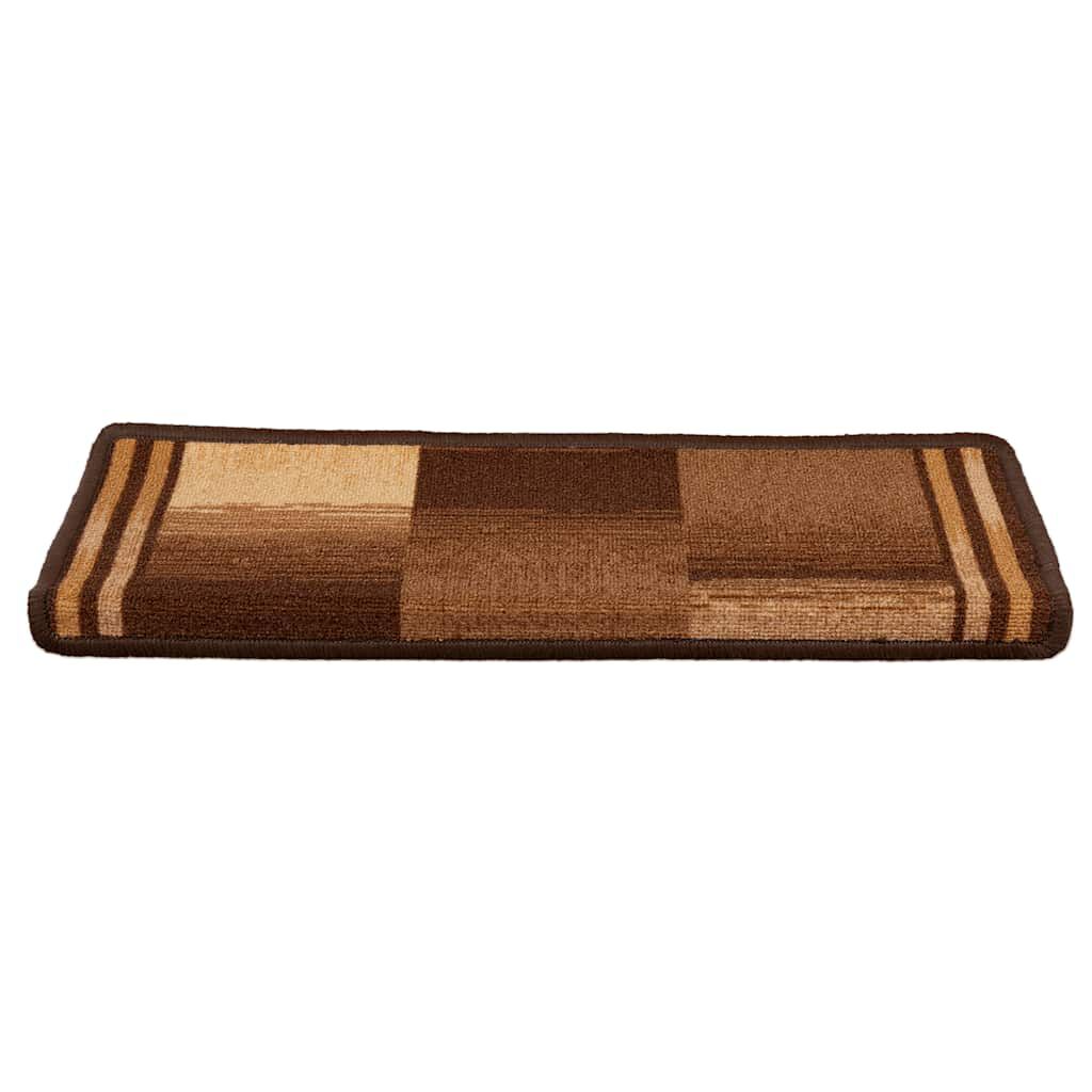 vidaXL Πατάκια Σκάλας Αυτοκόλλητα 5 τεμ. Καφέ 65x21x4 εκ.