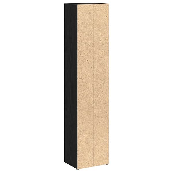 vidaXL Ντουλάπια CD 2 τεμ. Μαύρο Δρυς 21x16x93,5 εκ Επεξεργασμένο Ξύλο