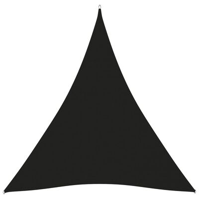 vidaXL Πανί Σκίασης Τρίγωνο Μαύρο 5 x 7 x 7 μ. από Ύφασμα Oxford
