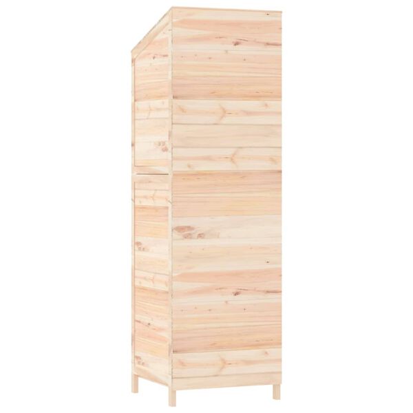 vidaXL Αποθήκη Κήπου 55 x 52 x 174,5 εκ. από Μασίφ Ξύλο Ελάτης