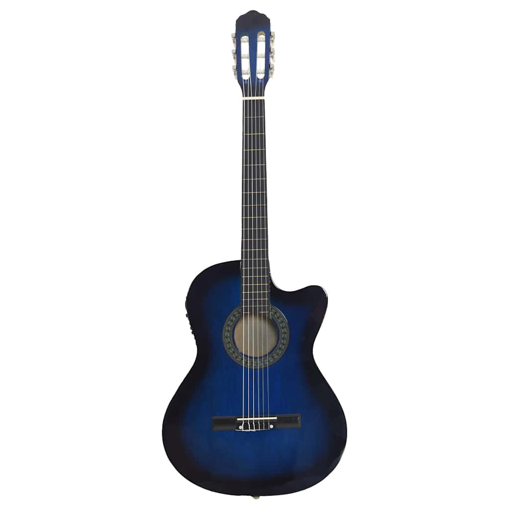 vidaXL Κιθάρα Western Classical Cutaway Μπλε με Ισοσταθμιτή 6 Χορδές