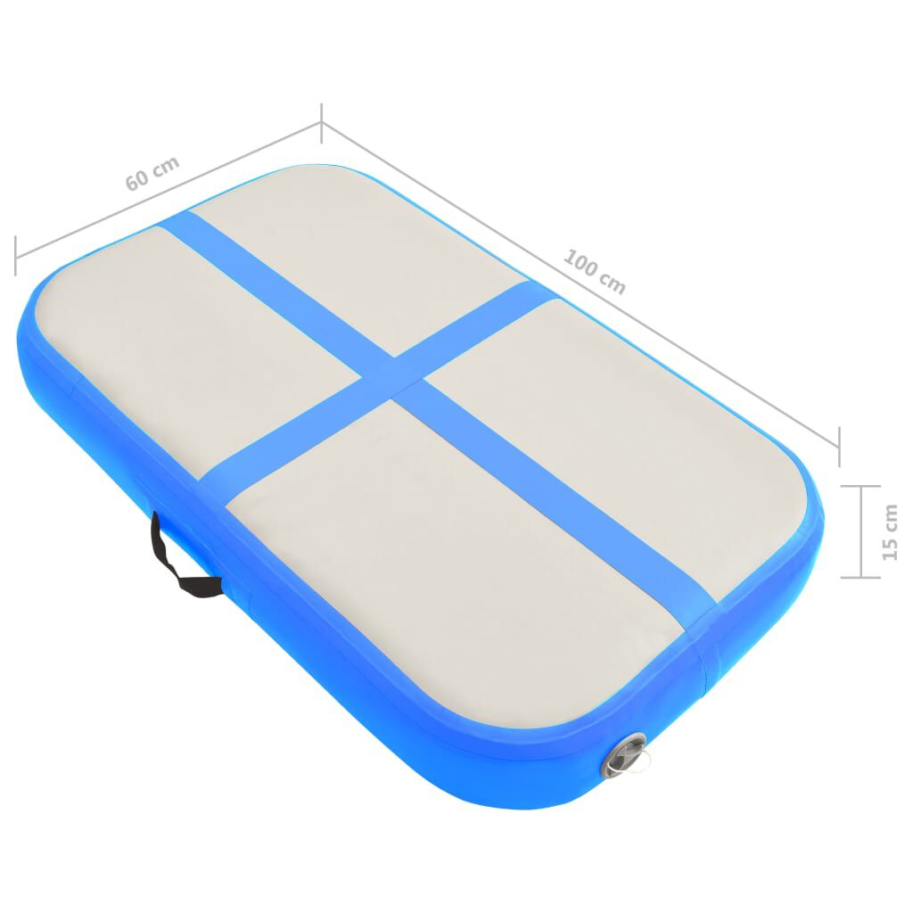 vidaXL Στρώμα Ενόργανης Φουσκωτό Μπλε 60x100x15 εκ. από PVC με Τρόμπα