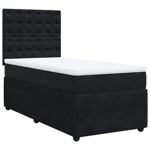 vidaXL &Kappa;&rho;&epsilon;&beta;ά&tau;&iota; Boxspring &mu;&epsilon; &Sigma;&tau;&rho;ώ&mu;&alpha; &Mu;&alpha;ύ&rho;&omicron; 90x200 &epsilon;&kappa;. &Beta;&epsilon;&lambda;&omicron;ύ&delta;&iota;&nu;&omicron;