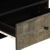 vidaXL Έπιπλο Τηλεόρασης Μαύρο 80 x 33 x 46 εκ. από Μασίφ Ξύλο Μάνγκο