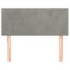 vidaXL Κεφαλάρι Κρεβατιού Ανοιχτό Γκρι 80 x 5 x 78/88 εκ. Βελούδινο