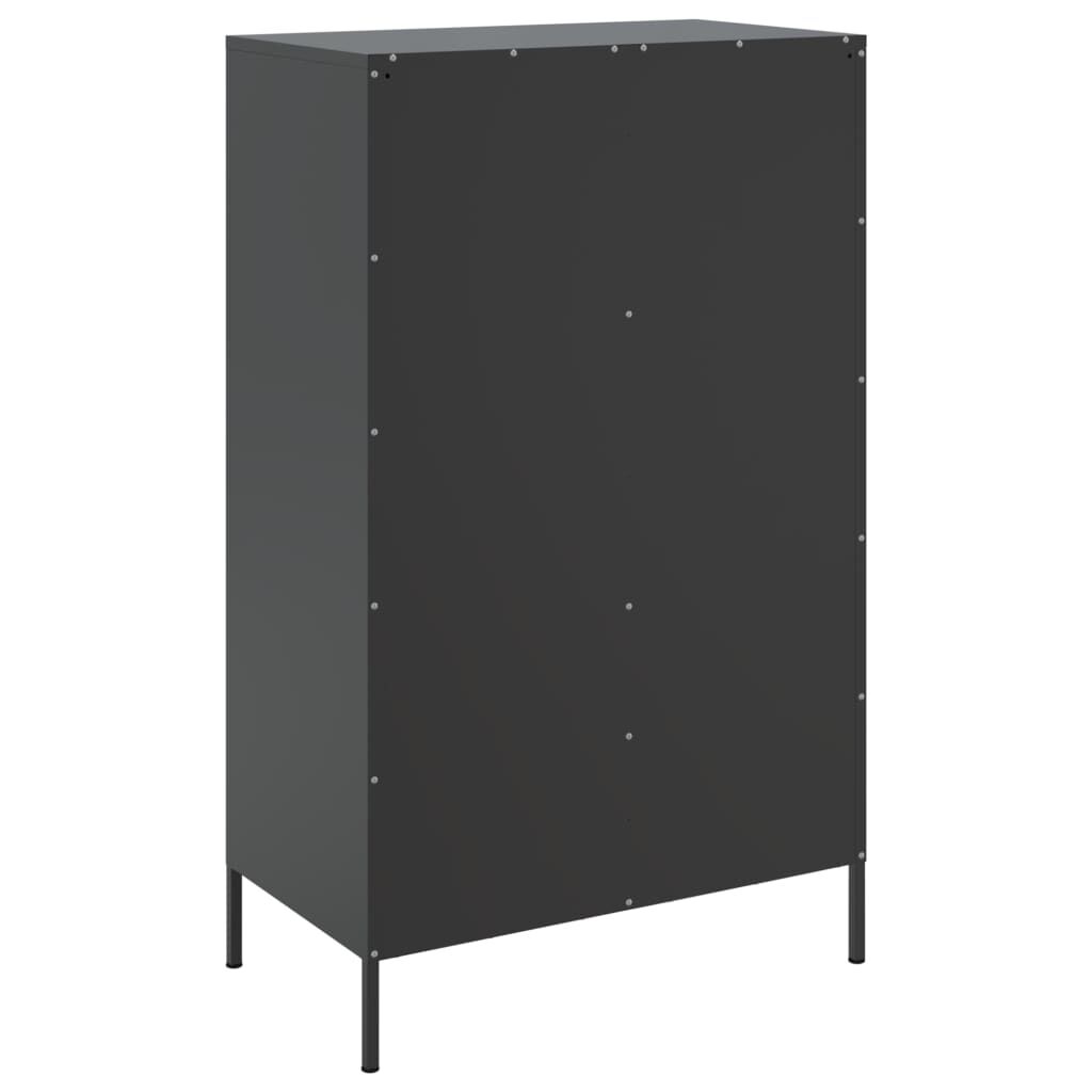 vidaXL Ντουλάπι Μαύρο 68x39x113 εκ. από Ατσάλι