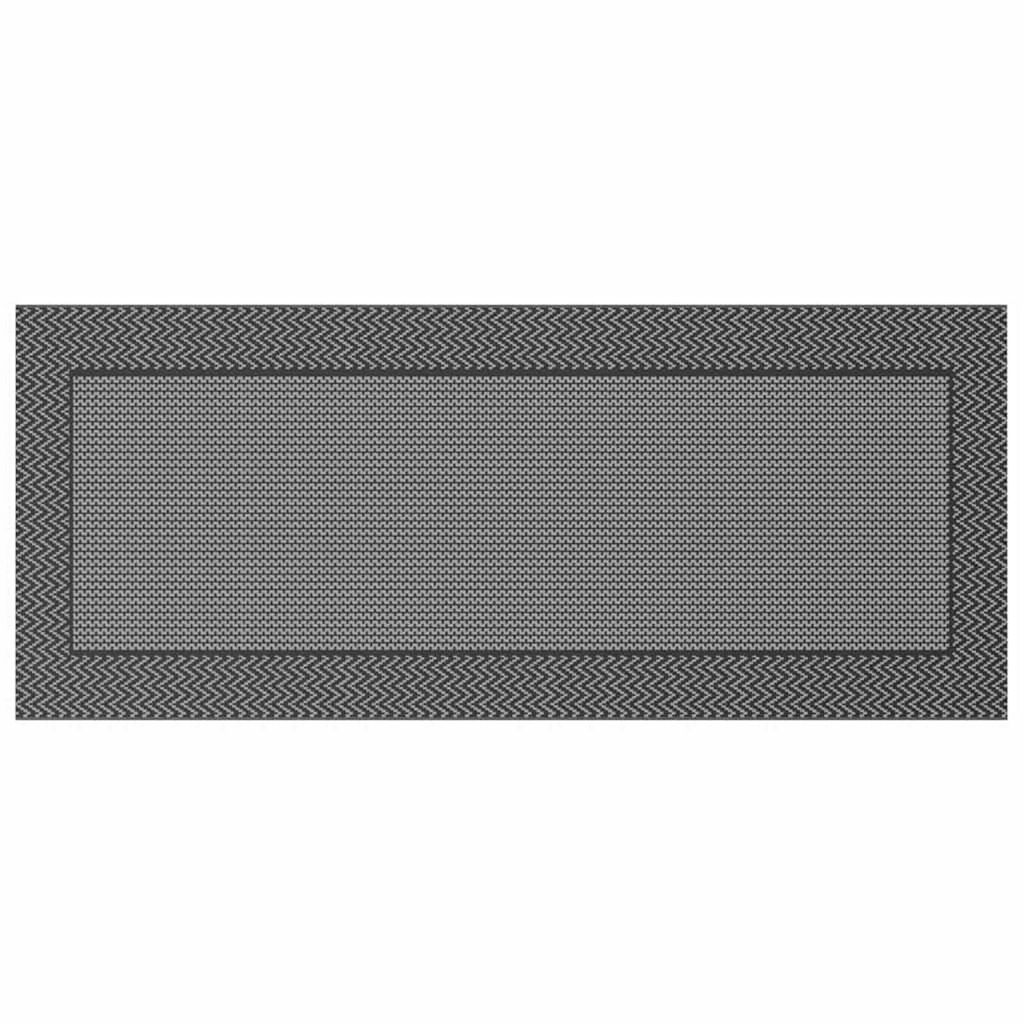 vidaXL Χαλί εξωτερικού χώρου ARAKIL Μαύρο και γκρι 250 x 600 cm PP