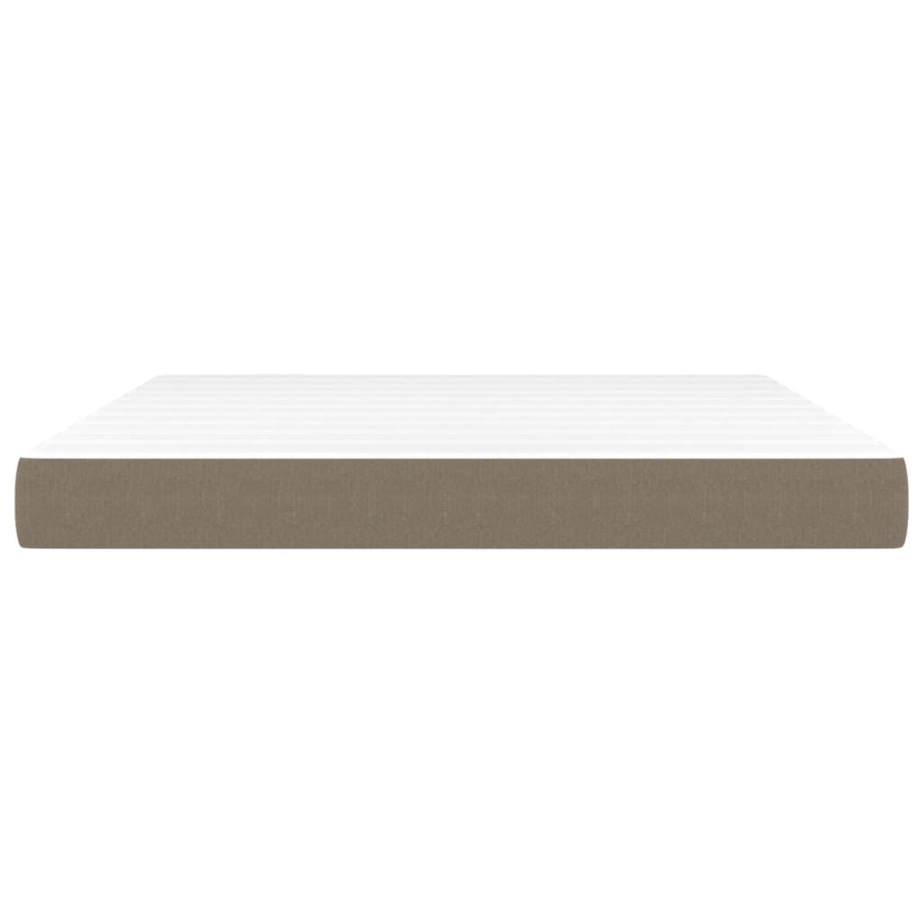 vidaXL Στρώμα με Pocket Springs Taupe 160x200x20 εκ. Υφασμάτινο