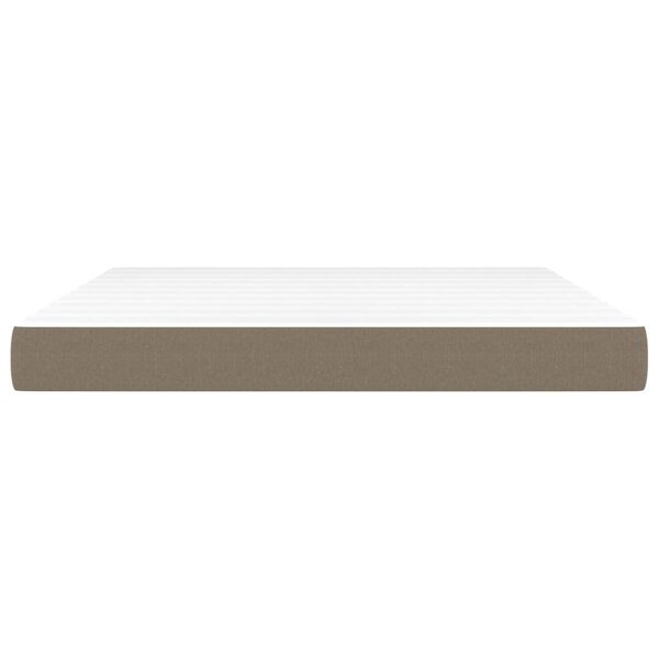 vidaXL Στρώμα με Pocket Springs Taupe 160x200x20 εκ. Υφασμάτινο