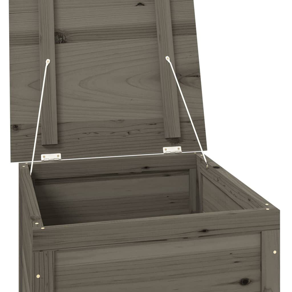 vidaXL Κουτί Μαξιλαριών Εξ. Χώρου Ανθρακί 50x50x56 εκ. Μασίφ Ελάτη
