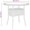vidaXL Σετ Επίπλων Bistro Κήπου 5 τεμ. Καφέ Συνθ. Ρατάν/Ψημένο Γυαλί