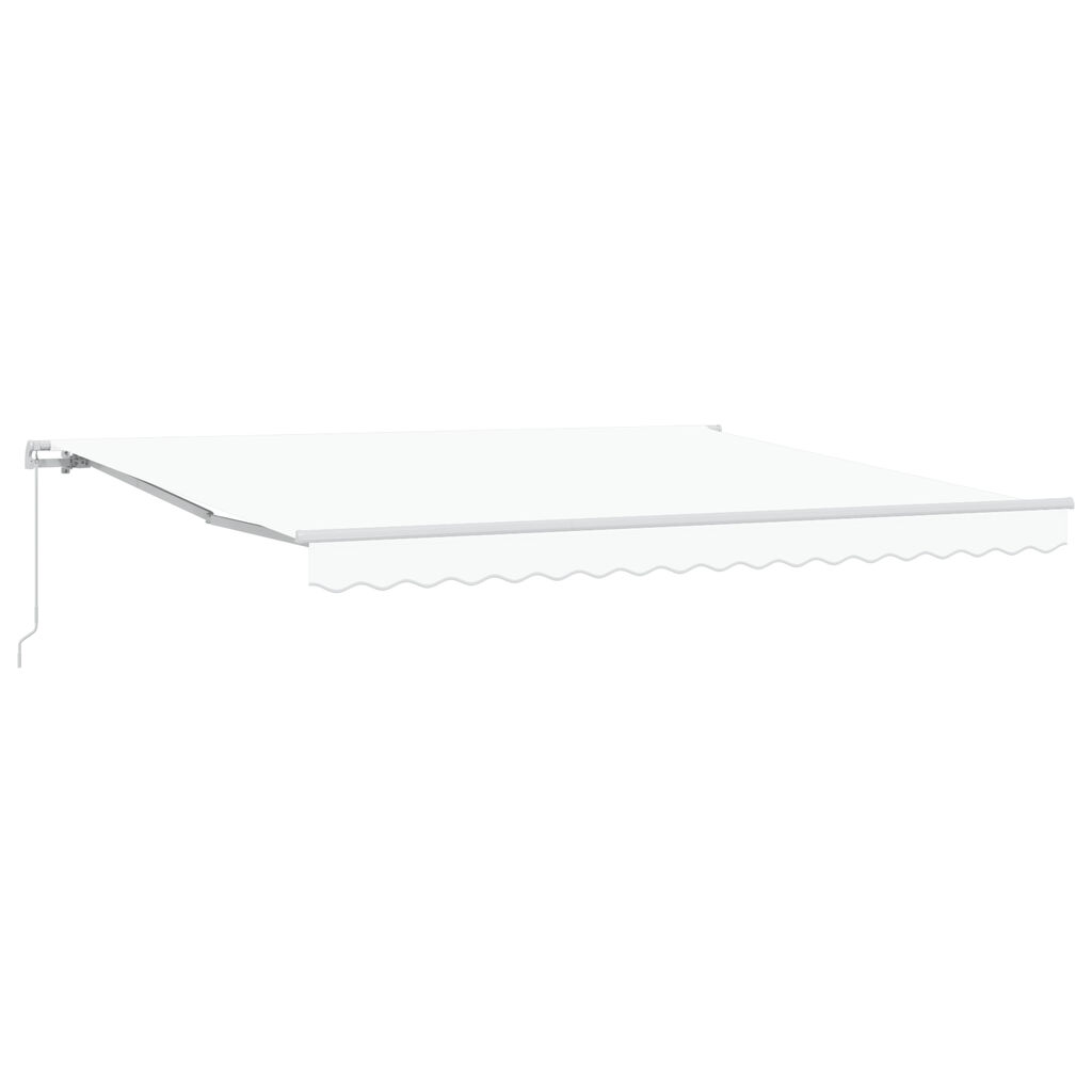 vidaXL Χειροκίνητη Ανασυρόμενη Τέντα Λευκή 400x300 cm
