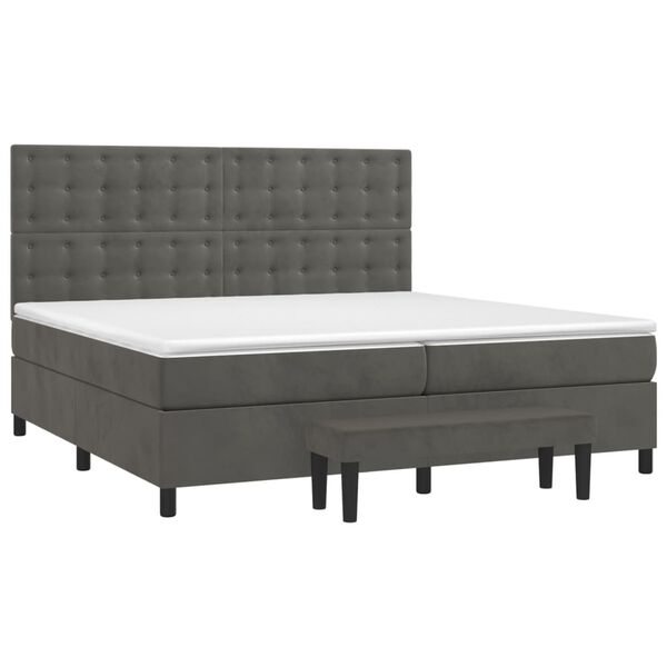 vidaXL &Kappa;&rho;&epsilon;&beta;ά&tau;&iota; Boxspring &mu;&epsilon; &Sigma;&tau;&rho;ώ&mu;&alpha; &Sigma;&kappa;&omicron;ύ&rho;&omicron; &Gamma;&kappa;&rho;&iota; 200x200 &epsilon;&kappa;. &Beta;&epsilon;&lambda;&omicron;ύ&delta;&iota;&nu;&omicron;