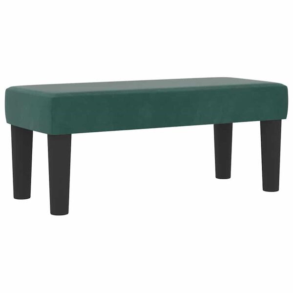 vidaXL Κρεβάτι με ελατήρια Σκούρο Πράσινο 80 x 200 cm Βελούδο