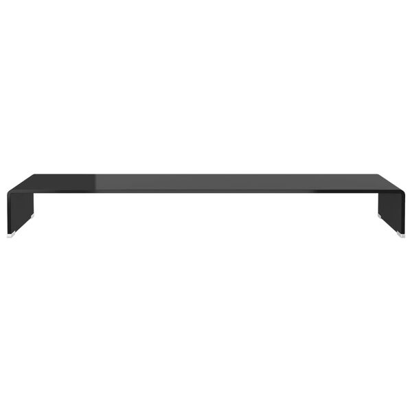 vidaXL Βάση Τηλεόρασης/Οθόνης Μαύρη 110 x 30 x 13 εκ. Γυάλινη