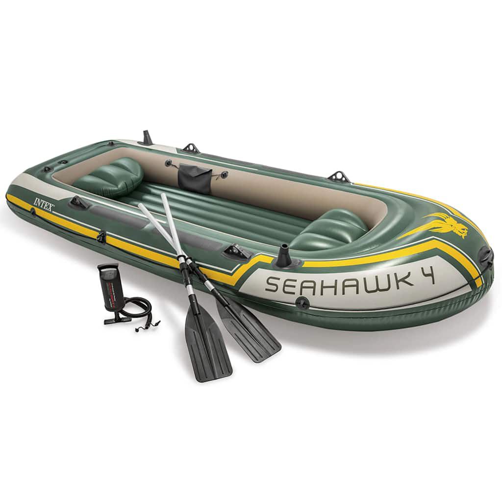 Intex Σετ Φουσκωτής Βάρκας Seahawk 4 με Κουπιά & Τρόμπα 68351NP