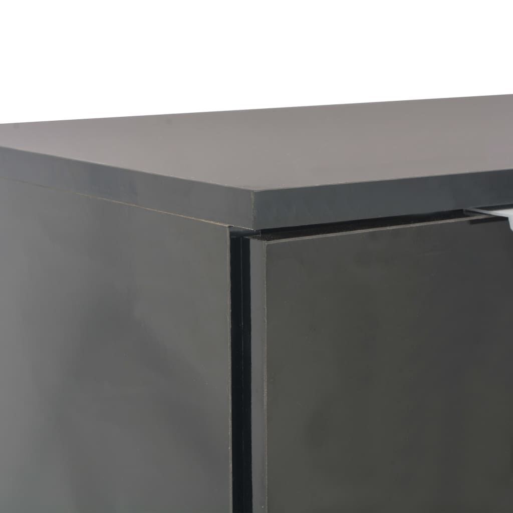 vidaXL Μπουφές Γυαλιστερός Μαύρος 107x35x80,5 εκ.
