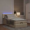 vidaXL &Omicron;&theta;&omega;&mu;&alpha;&nu;&iota;&kappa;ό &kappa;&rho;&epsilon;&beta;ά&tau;&iota; &mu;&epsilon; &sigma;&tau;&rho;ώ&mu;&alpha; & LEDs Cream 90x190cm ύ&phi;&alpha;&sigma;&mu;&alpha;
