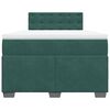 vidaXL Κρεβάτι Boxspring με Στρώμα Σκούρο Πράσινο 120x200εκ. Βελούδινο
