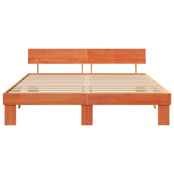 vidaXL Σκελετός Κρεβατιού Καφέ κεριού 180 x 200 cm Μασίφ ξύλο πεύκου