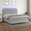 vidaXL &Kappa;&rho;&epsilon;&beta;ά&tau;&iota; Boxspring &mu;&epsilon; &Sigma;&tau;&rho;ώ&mu;&alpha; & LED &Alpha;&nu;.&Gamma;&kappa;&rho;&iota; 160x200&epsilon;&kappa;. &Upsilon;&phi;&alpha;&sigma;&mu;ά&tau;&iota;&nu;&omicron;