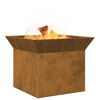 vidaXL Φωτιά Σκ rusty 50 x 50 x 40 cm Ατσάλι σκληρυθέν στον αέρα