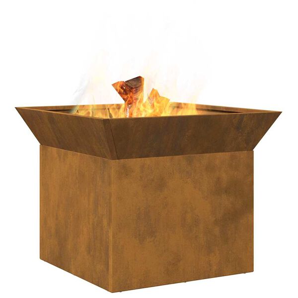 vidaXL Φωτιά Σκ rusty 50 x 50 x 40 cm Ατσάλι σκληρυθέν στον αέρα