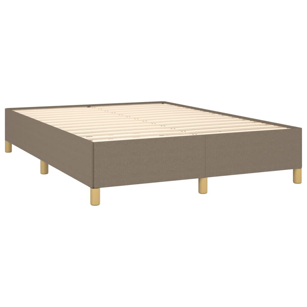 vidaXL Σκελετός Κρεβατιού Χωρίς Στρώμα Taupe 140x190 εκ. Υφασμάτινο