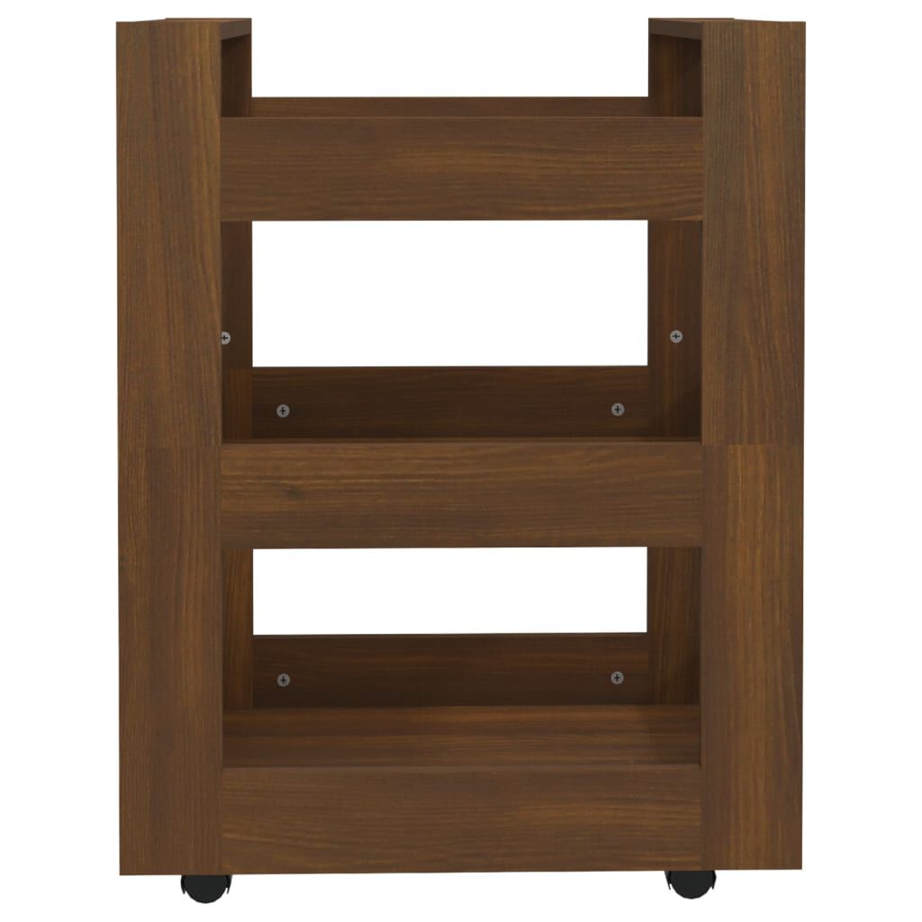 vidaXL Τρόλεϊ Κουζίνας Καφέ Δρυς 60x45x80 εκ. από Επεξεργασμένο Ξύλο
