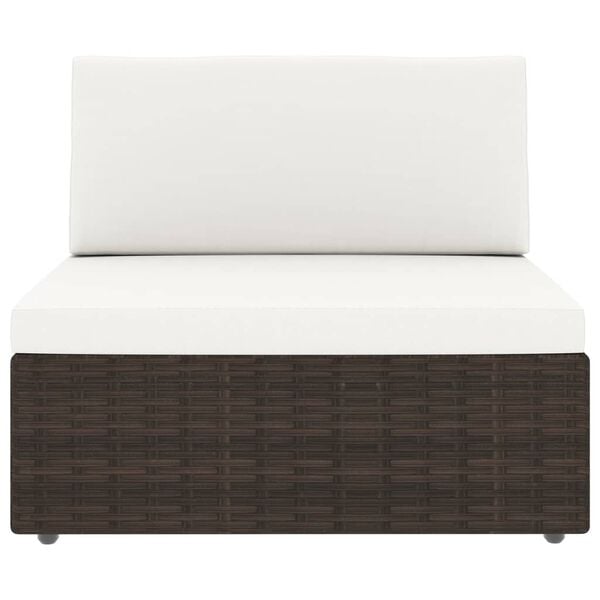 vidaXL Σαλόνι Κήπου 8 Τεμαχίων Καφέ από Συνθετικό Ρατάν