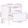 vidaXL κομοδίνο ντουλάπι ανοιχτό γκρι 40x33x46 cm μασίφ ξύλο Mango