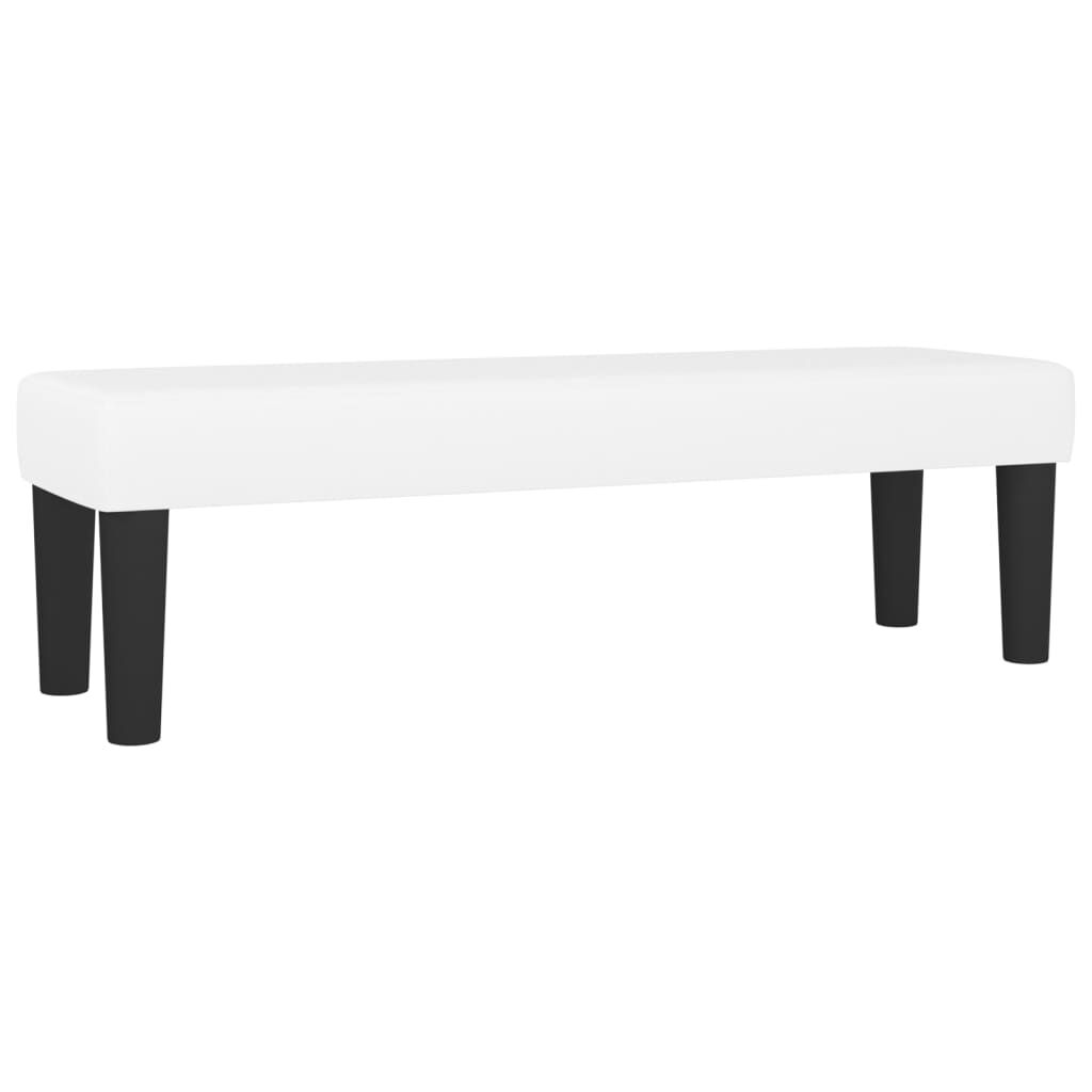 vidaXL Κρεβάτι Boxspring με Στρώμα Λευκό 160x200εκ.από Συνθετικό Δέρμα