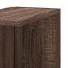 vidaXL Γωνιακή Ραφιέρα Τοίχου Καφέ Δρυς 36,5x36,5x140 εκ. Επεξ. Ξύλο