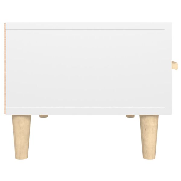 vidaXL Έπιπλο Τηλεόρασης Γυαλ. Λευκό150x34,5x30εκ.Επεξεργασμένο Ξύλο
