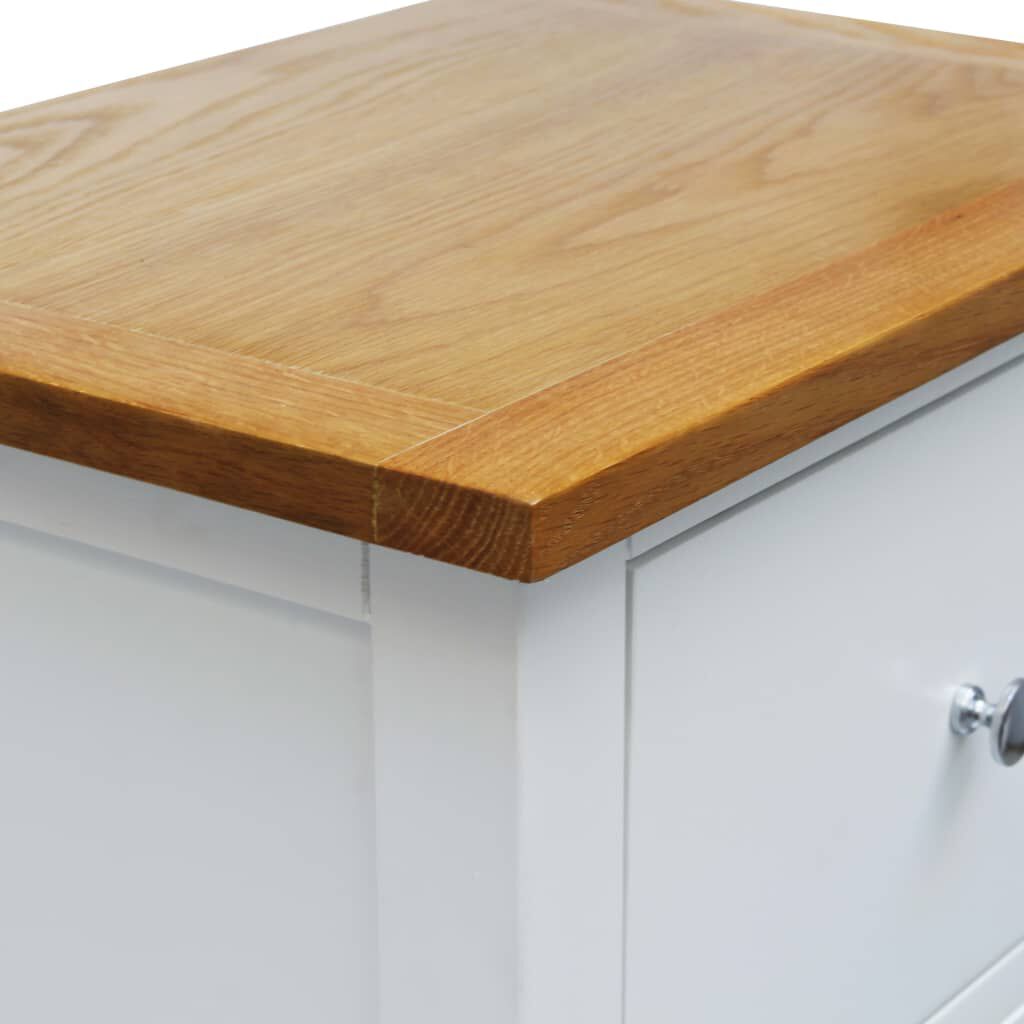vidaXL Κομοδίνα 2 τεμ. 36 x 30 x 47 εκ. από Μασίφ Ξύλο Δρυός