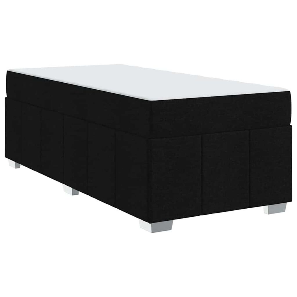vidaXL Σκελετός Κρεβατιού με στρώμα Μαύρο 80 x 200 cm ύφασμα