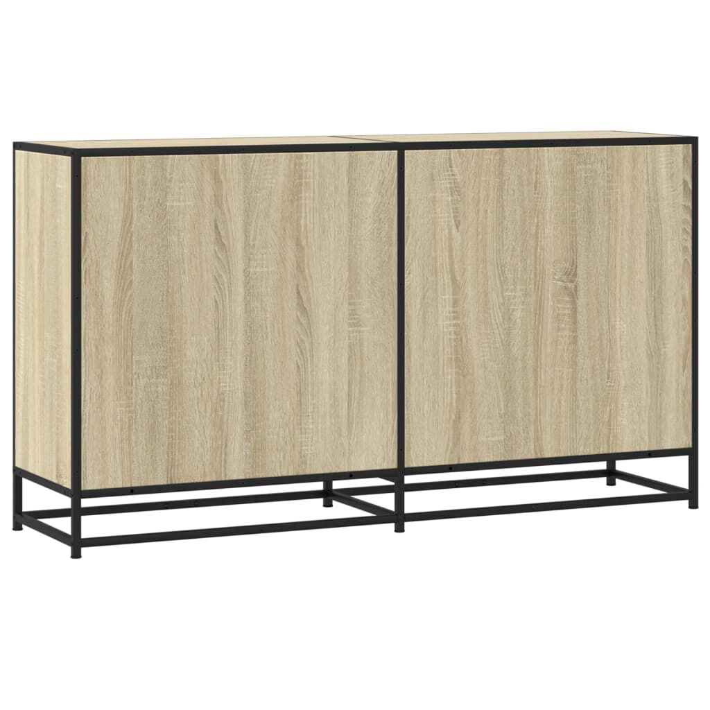 vidaXL Sideboard Sonoma Oak 134x35x76 cm Κατασκευασμένο ξύλο