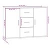 vidaXL Ντουλάπι Γκρι Σκυροδέματος 91x29,5x65 εκ. Επεξεργασμένο Ξύλο